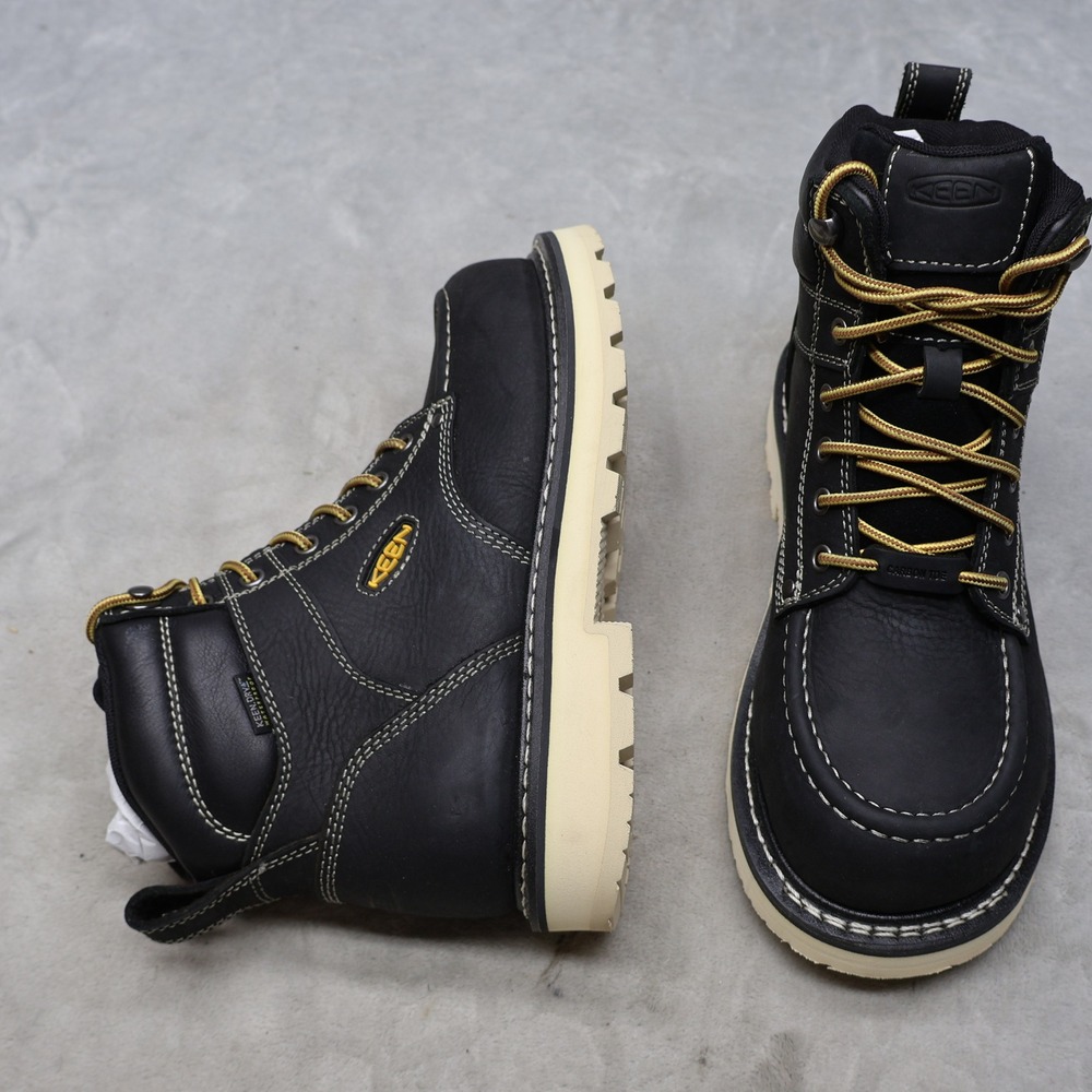 Keen Utility Men 7D Work Boots Blk Cincinnatti Leather Safety Toe Industrial NEW